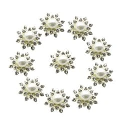 Marque Generique Boutons De Fleurs Strass Dos Plat Strass