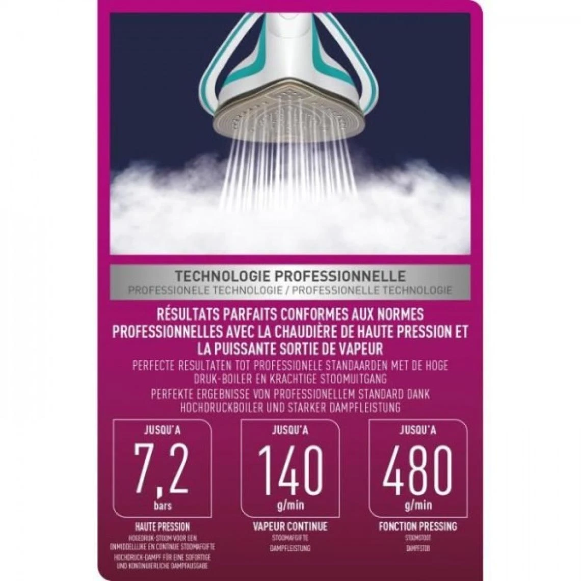 Centrale Vapeur CALOR GV9568C0 Pro Express Ultimate , 7,2 Bars, Jusqu'... – Image 2