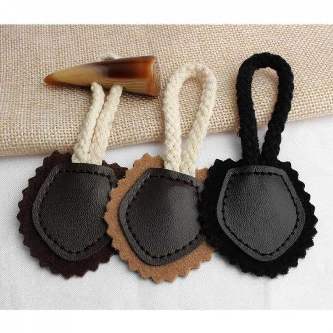 Marque Generique Fermetures à Bascule En Cuir Fixations De Couture – Image 5