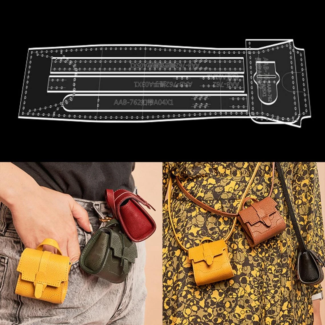 Marque Generique Modèle De Sac D'artisanat En Cuir Modèle De Dessin De – Image 2