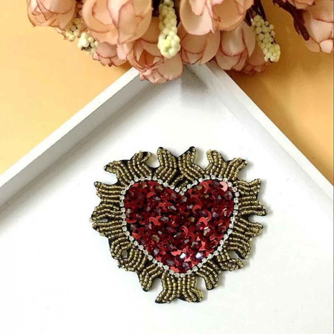 Marque Generique Patch De Broderie Sticker Pailleté Tricot Hotfix – Image 2