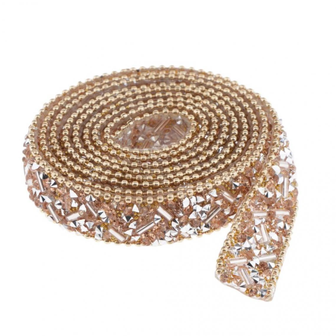 Marque Generique Strass Thermocollant Pour Vetement Ruban Doré – Image 2