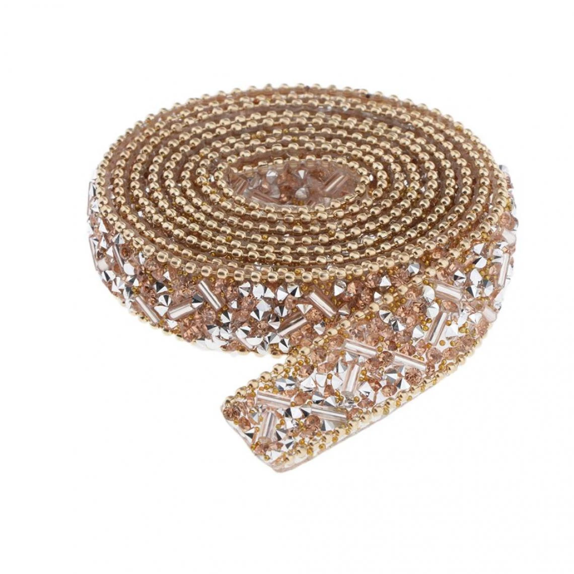 Marque Generique Strass Thermocollant Pour Vetement Ruban Doré – Image 3