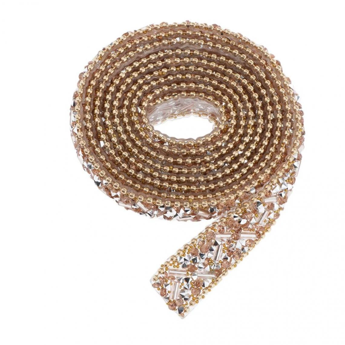 Marque Generique Strass Thermocollant Pour Vetement Ruban Doré – Image 4