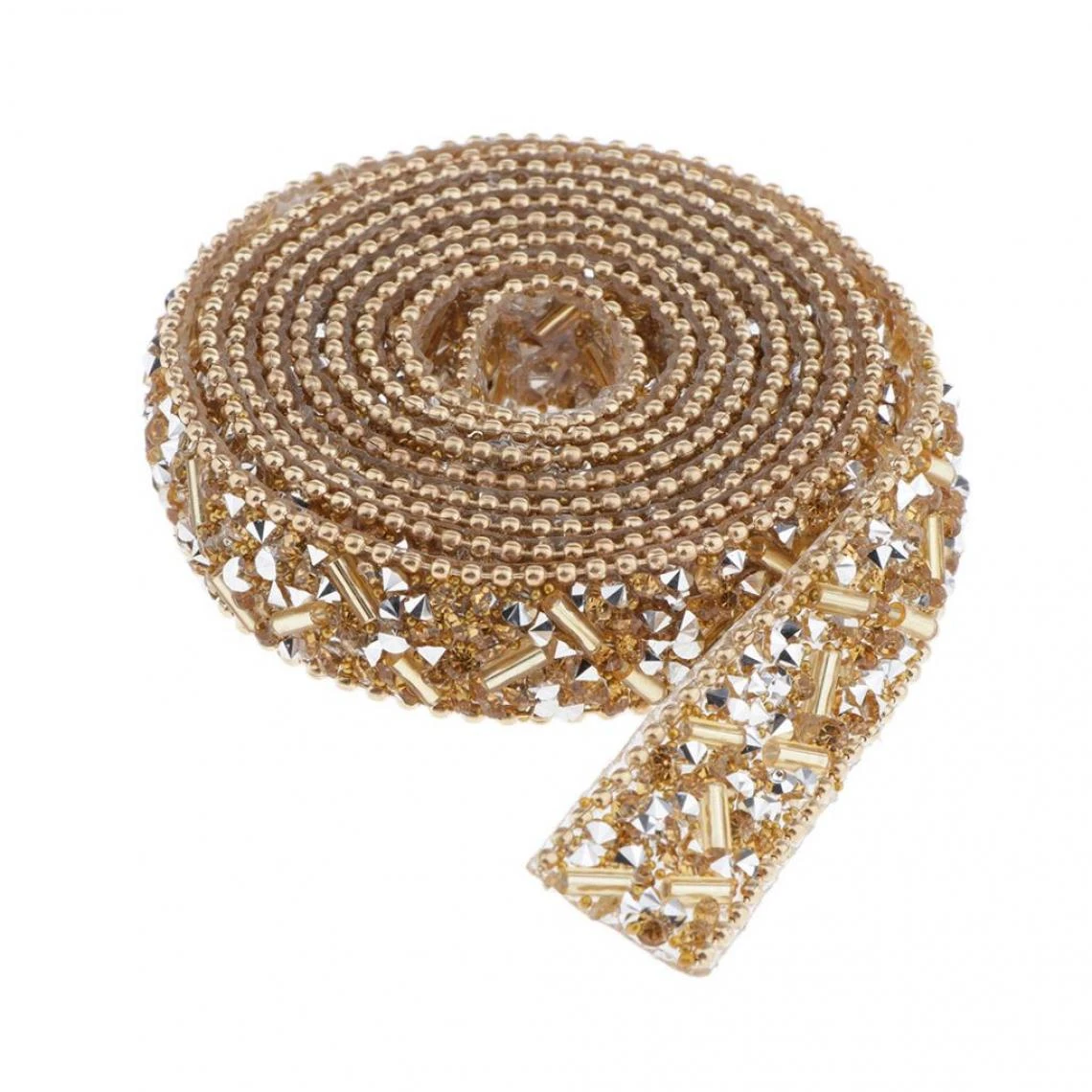 Marque Generique Strass Thermocollant Pour Vetement Ruban Doré – Image 2