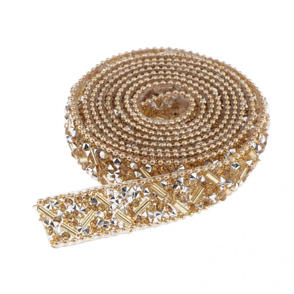 Marque Generique Strass Thermocollant Pour Vetement Ruban Doré – Image 3